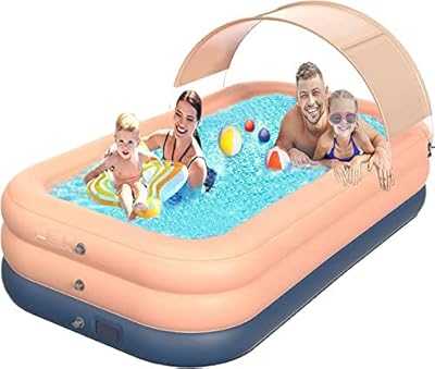 Javest Swimming Pool, Inflatable Pool, Family Entertainment Rectangular Pool for Outdoor Garden and Backyard (Pink, 3M, Three Tier, Canopy). hotep.ng: Empowering Nigerian consumers with choice and convenience. We bring you a carefully selected array of products from trusted sellers and brands. Discover why we're the go-to online marketplace for discerning shoppers.