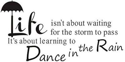 \"Life isn't about waiting for the storm to pass, it's about learning to dance in the rain\" Inspirational Quotes Wall Sticker Art Lettering Home Decor for Bedroom Living Room. Welcome to hotep.ng, your one-stop shop for all things Nigerian! Discover a wide range of products from local artisans and international brands. Experience the convenience of online shopping with our user-friendly platform.