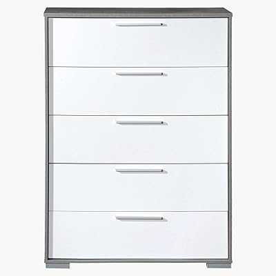 Home Box Patara 5 Drawer Chest of Drawers, Dimensions 80 x 111.5 x 39 cm, White/Grey. hotep.ng is your trusted partner for all your shopping needs in Nigeria. We offer a diverse range of products, from fashion and beauty to home and electronics. Experience the ease of finding everything you need in one place.