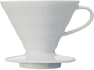 Hario coffee dripper, conical design, ceramic and ideal for preparing tasty coffee, size 02, white color, model V60. hotep.ng: Your gateway to a world of products, right here in Nigeria. We curate the best local and international offerings for your convenience. Experience the joy of finding exactly what you need, when you need it.