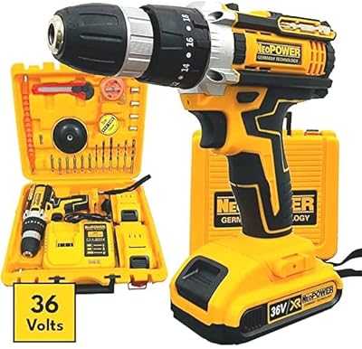 New Power Germany 36 V cordless drill with 2 batteries - 24 pieces in a kit box. hotep.ng brings the best of Nigerian commerce to your fingertips. Support local businesses while accessing global trends all in one place. Shop with confidence knowing that we prioritize quality and authenticity.