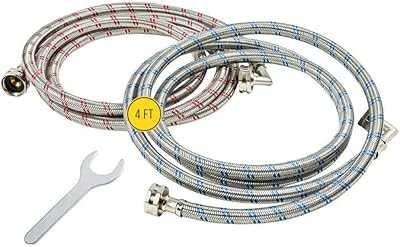 Washing Machine Hoses (4 Feet) - Universal Fit - (2 Pack) 90 Degree Braided Stainless Steel Water Supply Line - Explosion Proof - Includes Wrench for Easy Installation. hotep.ng is revolutionizing the way Nigerians shop online. Explore our extensive catalog of products from fashion and beauty to home and tech. Experience the ease of finding exactly what you're looking for with our intuitive search and filter options.