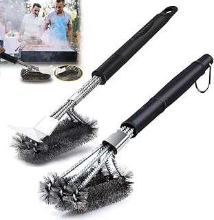 2Pcs Grill Brush, Grill Brush with Scraper, Long Handle Cleaner for Cooking Grill, Grate and Grill, 3 in 1 Stainless Steel Braided Rope Grill Cleaning Brush for Gas/Charcoal (Black). hotep.ng brings the best of Nigerian commerce to your fingertips. Support local businesses while accessing global trends all in one place. Shop with confidence knowing that we prioritize quality and authenticity.