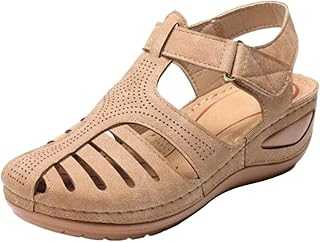 Women's Elegant Casual Summer Sandals with Soft Leather Thick Sole, Closed Toe, Classic Anti-Slip Design, Hollow Thick Sole, Great for Summer and Beach, Cute Casual Lace Up Work Sandal. hotep.ng: Your partner in modern Nigerian living. We offer a comprehensive range of products to enhance your lifestyle. Enjoy our hassle-free shopping experience and join the millions of satisfied customers across Nigeria.