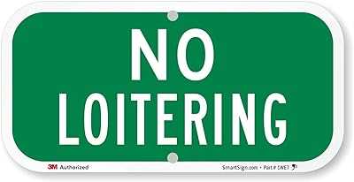 SmartSign "No Loitering" Sign | 6" x 12" 3M Reflective Aluminum. Elevate your shopping experience with hotep.ng, Nigeria's premier e-commerce destination. Browse through our extensive catalog of fashion, electronics, home goods, and more. Enjoy fast delivery and excellent customer service.