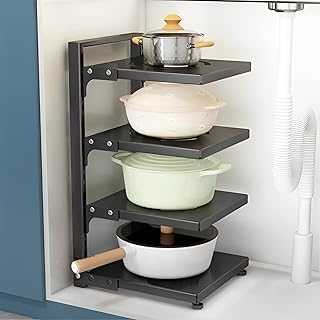 Pot and Pan Organizer, Under Sink Rack and Storage, Adjustable Kitchen Storage and Easy Install Utensil Holder for Kitchen Organization and Storage (4 Tier). Join the hotep.ng family and elevate your online shopping habits. We offer a comprehensive range of products to suit every need and occasion. Discover why we're the go-to e-commerce platform for discerning Nigerian consumers.