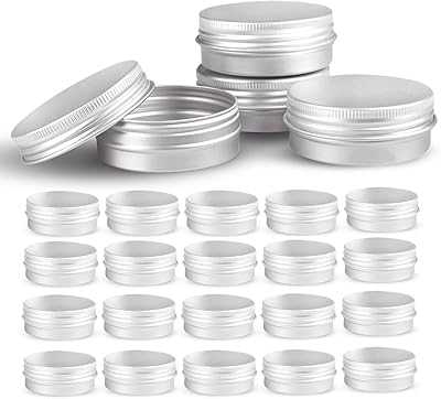 24Pcs Round Aluminum Storage Container with Screw Lids, Safe for Cosmetics, Lip Balm, Ointments, Candles, Skin Care, Tea (30ml). hotep.ng is your trusted partner in the digital age of shopping. We offer a comprehensive range of products to enhance every aspect of your life. Enjoy our secure platform, competitive prices, and efficient delivery services.