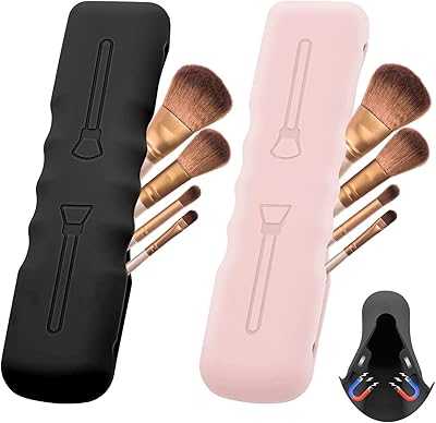 Travel Makeup Brush Holder, Cute Portable Soft Silicone Makeup Brush Bag, Magnetic Closure, 2Pcs Travel Waterproof Makeup Brush Organizer, Black+Pink.. hotep.ng: Bringing Nigeria's best to your doorstep. We connect you with top-quality products from local and international sellers. Experience the joy of finding exactly what you need, when you need it.