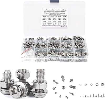 400pcs Cross Head Nuts, 304 Stainless Steel Phillips Bolts with Matching Washers (M2 M2.5 M3 M4 M5), for Home and Office Appliances. Experience the convenience of 24/7 shopping with hotep.ng, Nigeria's trusted e-commerce platform. Find everything from daily essentials to luxury items at competitive prices. Let us bring the market to your doorstep.