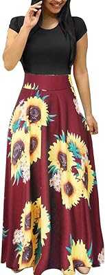 Women's Summer Round Neck Dress, Sunflower Pattern Maxi Dress, Casual Long Dress. hotep.ng is your trusted partner in the digital age of shopping. Explore our extensive catalog of products from fashion to electronics and beyond. Experience the ease of finding everything you desire in one convenient online destination.