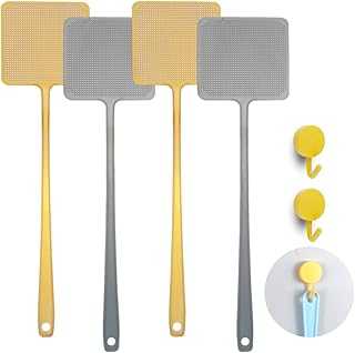 Fly Swatter, 4 Pieces Heavy Duty Plastic Fly Swatter, 17.3 Inch Long Handle Flexible Fly Swatter for Mosquitoes, Bugs and Flies with Hanging Hooks, Gold and Silver. hotep.ng is your trusted partner for all your shopping needs in Nigeria. We offer a diverse range of products, from fashion and beauty to home and electronics. Experience the ease of finding everything you need in one place.