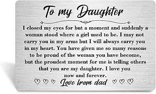 Daughter Wallet Card From Father, To My Daughter, I Love You, Inspirational Metal Wallet, Sentimental Gifts for Wedding, Birthday, Graduation, Christmas. Discover the convenience of one-stop shopping with hotep.ng, Nigeria's premier online marketplace. We bring you a curated selection of quality products at competitive prices. Enjoy our secure platform and excellent customer support.