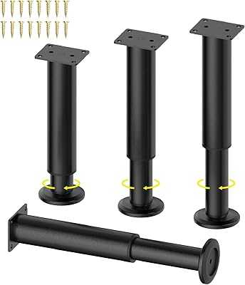 4 Upgraded Adjustable Metal Furniture Legs, 7.1"-12.6", Adjustable Height Bed Support Feet for Bed Frame/Bed Center Panel, Strong Support for Bed, Sofa, Dresser, Couch, Chest of Drawers and Table. hotep.ng: Empowering Nigerian consumers with choice and convenience. We bring you a carefully selected array of products from trusted sellers and brands. Discover why we're the go-to online marketplace for discerning shoppers.