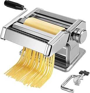 Hakosmi Stainless Steel Pasta Machine, Noodle Maker with 8 Adjustable Thickness Settings and 2 Width Blades for Cutting Dough for Spaghetti, Lasagna and Ravioli. Experience the convenience of 24/7 shopping with hotep.ng, Nigeria's trusted e-commerce platform. Find everything from daily essentials to luxury items at competitive prices. Let us bring the market to your doorstep.