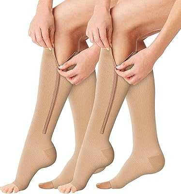 Compression Stockings - 2 Pairs Open Toe Compression Stockings 15-20 mmHg Copper Fiber Knee High Stockings, Open Toe Zipper Stockings for Women and Men, 10. Join the hotep.ng community and revolutionize your shopping habits. We offer a wide selection of products across various categories. Enjoy our secure platform, competitive prices, and reliable delivery across Nigeria.