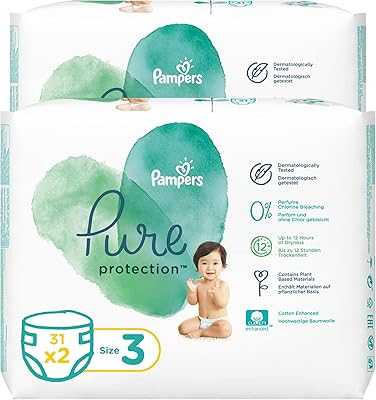 Pampers Pure Protection Dermatologically Tested Diapers, Size 3, 6-10 kg, 62 Diapers, Pack of 2. hotep.ng is more than just an online store; it's a celebration of Nigerian entrepreneurship. Discover unique products from emerging local brands alongside global favorites. Shop with purpose and support the growth of our economy.