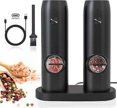 Electric Salt and Pepper Grinder Set with LED Light, 5 Adjustable Coarseness, Type-C Rechargeable Automatic Pepper Mill with Charging Base, 70ml Large Capacity. Discover a new way to shop with hotep.ng, where quality meets affordability. Our platform offers a vast selection of products for every aspect of your life. Experience the ease of finding exactly what you need with our intuitive search and filter options.