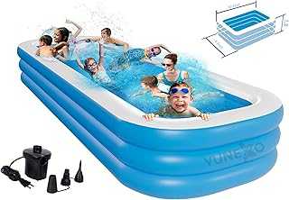 10ft Inflatable Rectangular Swimming Pool with Electric Pump, Full Size Family Kids Outdoor Garden Summer Party (Blue). hotep.ng brings you the best of both worlds: local charm and global trends. We offer a carefully selected range of products to suit every lifestyle and budget. Enjoy the convenience of online shopping with the trust of a Nigerian brand.