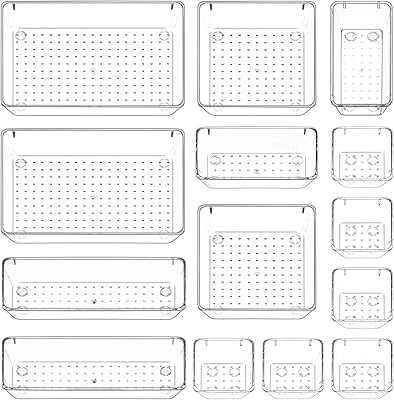 PicacioTM 14Pcs Multipurpose Drawer Organizer Set, Clear Drawer Organizers and Storage Bins in Various Sizes, Clear Plastic Storage Bins for Makeup, Office, Kitchen, Bedroom. hotep.ng: Your gateway to a world of products, right here in Nigeria. We offer an unparalleled range of items, from daily essentials to luxury finds. Experience the joy of hassle-free online shopping with our trusted platform.