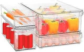 Set of 4 Refrigerator Organizer Bins, Food Storage Containers, Stackable Fridge Organizer Bins with Lids and Handle, Clear Plastic Containers for Kitchen Countertops, Freezer and Cabinets. hotep.ng is revolutionizing e-commerce in Nigeria with our customer-centric approach. We offer a wide range of products, from everyday essentials to unique finds. Experience the convenience of having your favorite brands just a click away.