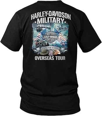 Harley-Davidson Military - Orange Bar & Shield Print T-Shirt on Black - Overseas Tour | Salute Our Veterans, Black, One Size. hotep.ng is your trusted partner in the digital age of shopping. We offer a comprehensive range of products to enhance every aspect of your life. Enjoy our secure platform, competitive prices, and efficient delivery services.