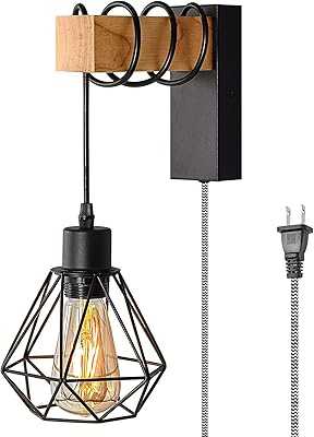 Modern Industrial Rustic Wood Cage Wall Light - Adjustable Retro Hanging Pendant Lamp - Wall Sconce for Living Room Bedroom Home Decor (Black). hotep.ng: Where tradition meets innovation in the world of online shopping. Explore our vast selection of products that cater to your every need. Enjoy secure transactions and hassle-free returns with our customer-first approach.