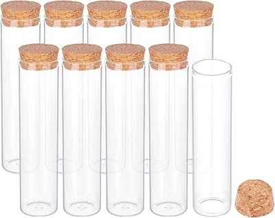 Penecrete 10Pcs 60ml Glass Test Tubes with Cork Stopper Small Clear Flat Glass Jars for Lab Party Favors Candy Spice Beads. hotep.ng: Bringing Nigeria's best to your doorstep. Explore our extensive range of local and international products. Experience the convenience of online shopping with the reliability of a trusted Nigerian brand.