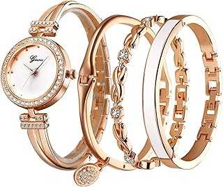 Elegant Women Watches Set, 4 Pieces Women Watches with Bracelet, Diamond Analog Quartz Watches with Stainless Steel Band, Rose Gold Watch and Bracelet. Discover a new world of shopping possibilities with hotep.ng. We offer a carefully curated selection of products to suit every lifestyle. Enjoy our commitment to quality, affordability, and exceptional customer service.