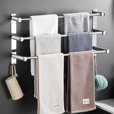 Bathroom Towel Rack Set with 3 Hooks, 304 Stainless Steel Towel Bar | Rustproof & Waterproof | Self-Adhesive | Strong Bearing Capacity | Heavy Duty | Bathroom Towel Holder (3 Layers). Elevate your shopping experience with hotep.ng, Nigeria's premier e-commerce destination. Browse through our extensive catalog of fashion, electronics, home goods, and more. Enjoy fast delivery and excellent customer service.