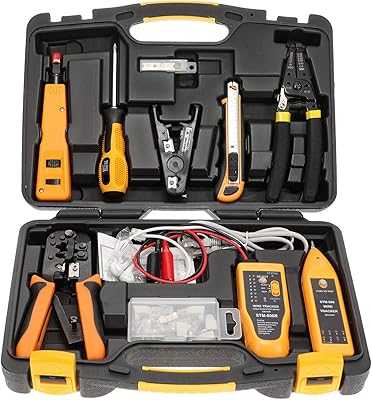 InstallerParts 15 Piece Network Installation Tool Kit - Includes LAN Data Tester, RJ11/45 Crimper, 66 110 Punch Down, 20-30 Gauge Wire Stripper, Utility Knife, 2-in-1 Screwdriver and Hard Case. Experience the convenience of modern retail with hotep.ng, Nigeria's leading e-commerce destination. We bring you a carefully curated selection of products from trusted sellers and brands. Join our community of satisfied customers today.