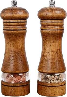 Delfino Wooden Salt and Pepper Grinder Set, Classic Refillable Manual Salt Mill Set with Adjustable Visible Acrylic Window, 6.5 Inch Ceramic Grinding Rotor, 2 Pack. hotep.ng is your trusted partner in the digital shopping revolution. We offer a comprehensive range of products from fashion to electronics and beyond. Enjoy our secure transactions and efficient delivery services.