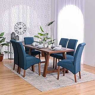 Danube Home Perlita 7 Piece Dining Set - Walnut/Blue - 180 x 85 x 75 cm. Embrace the digital revolution in Nigerian retail with hotep.ng. We bring you a curated selection of products from trusted brands and artisans. Enjoy the convenience of shopping from anywhere, at any time, with our mobile-friendly platform.