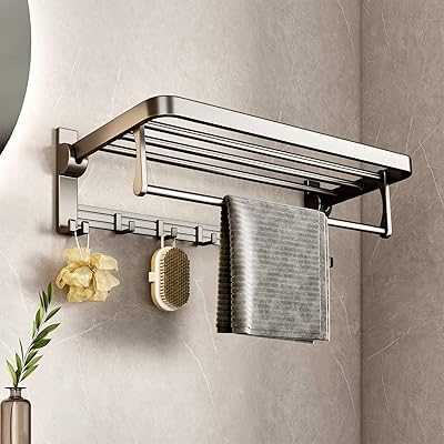 24 HOCL Foldable Bathroom Towel Rack, 60cm Aluminum Wall Mounted Towel Holder with Towel Bar and 5 Movable Rod Hooks + 4 Fixed Hooks (Adhesive or Hole Installation). Join the digital shopping revolution with hotep.ng. We offer an extensive array of products to suit every need and occasion. Enjoy our commitment to quality, affordability, and exceptional customer service.