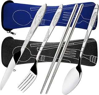 Sinhai 8 Piece Stainless Steel Cutlery Set with Carry Bag for Travel, Camping, Picnic, Work, Hiking (Dark Blue, Black). Join the hotep.ng community and revolutionize your shopping habits. We offer a wide selection of products across various categories. Enjoy our secure platform, competitive prices, and reliable delivery across Nigeria.