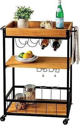 YATAI 3-Tier Wooden Kitchen Serving Cart with Storage Shelves, Metal Drinks Rack, Glass Bottle Holder, Lockable Wheels and Removable Top Container. hotep.ng is revolutionizing e-commerce in Nigeria with our customer-first approach. We offer a wide range of products, from daily essentials to luxury items. Experience the convenience of having your favorite brands just a click away.