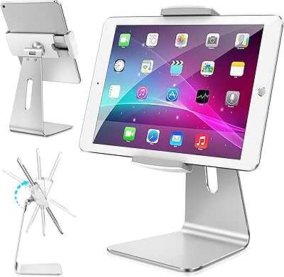 AboveTEK Stylish Tablet Stand, Aluminum iPad Holder, Desktop Kiosk for iPad Pro Air Mini Galaxy Tab Nexus 6-13 inch. hotep.ng is your trusted partner for all your shopping needs in Nigeria. We offer a diverse range of products, from fashion and beauty to home and electronics. Experience the ease of finding everything you need in one place.