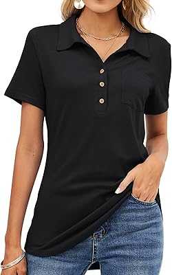 Women's Short Sleeve V Neck Polo T-Shirt Casual Button Down Collar with Pocket for Work Office. hotep.ng is redefining the online shopping experience in Nigeria. Discover a world of products to suit every taste and budget. Join our growing community of savvy consumers and experience the hotep.ng difference.