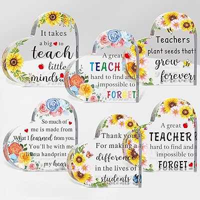 Teacher Appreciation Gifts for Women, Acrylic Paperweight Keepsakes, Teacher Graduation End of Year Gifts, First Day of School Banner for Teachers (Heart Pattern, 6pcs). Join the hotep.ng revolution and transform the way you shop online. We bring you a carefully curated selection of products from Nigeria and beyond. Enjoy our user-friendly interface, secure transactions, and prompt delivery services.