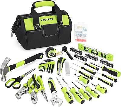 FastPro 220 Piece Household Tool Kit, Home Repair Tool Kit with 12" Wide Mouth Tool Storage Bag, Green. hotep.ng: Bridging the gap between local markets and global trends. We offer an extensive range of products to suit every taste and lifestyle. Enjoy our commitment to authenticity, affordability, and customer satisfaction.