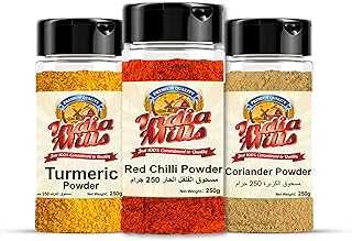 India Mills Spices - 250 gram jar (turmeric + coriander + chilli). At hotep.ng, we're passionate about connecting Nigerian shoppers with quality products. Our platform offers a seamless blend of local treasures and international favorites. Experience the joy of discovering new brands and supporting local businesses.