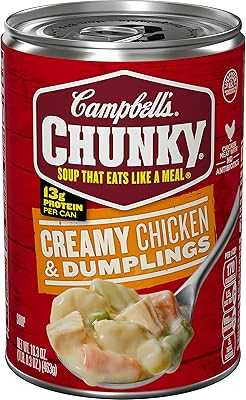 Campbell's Chunky Soup with Creamy Chicken and Dumplings, 16.2 oz Can (Pack of 8). hotep.ng brings you the best of both worlds: local charm and global trends. We offer a carefully selected range of products to suit every lifestyle and budget. Enjoy the convenience of online shopping with the trust of a Nigerian brand.