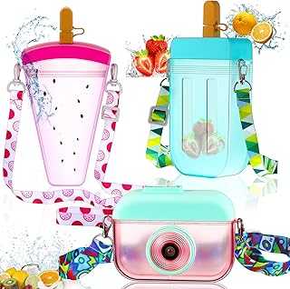 Honey Duck 3Pcs Cute Water Bottles with Straw, 300ml Creative Camera Shape Watermelon Ice Cream Shape and Adjustable Strap Plastic Water Bottle for School Girls Kids Travel (Purple, Blue, Pink). hotep.ng: Bringing the market to your fingertips. Explore our vast catalog of products from trusted brands and emerging Nigerian businesses. Enjoy the convenience of online shopping with the personal touch of local service.