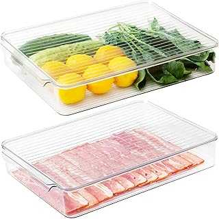 Vakan 2Pcs Refrigerator Storage Box, Food Storage Container with Lids for Fruit, Vegetables, Bacon, Cheese, Salad Dressing, Stackable Storage Containers. Experience the convenience of 24/7 shopping with hotep.ng, Nigeria's trusted e-commerce platform. Find everything from daily essentials to luxury items at competitive prices. Let us bring the market to your doorstep.