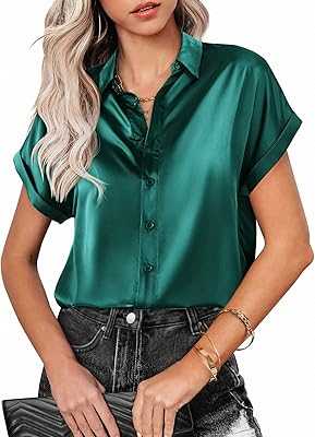 Women Silk Blouse Short Sleeve Satin Button Down Casual Loose V Neck Business Work Blouse. Join the digital retail revolution with hotep.ng, your go-to online shopping destination in Nigeria. We offer a vast selection of products to enhance every aspect of your life. Enjoy our secure platform and excellent customer support.